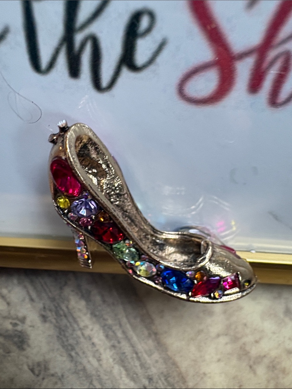 Rhinestone High Heel plaque - Multicolor Accent - Picture 3 of 3
